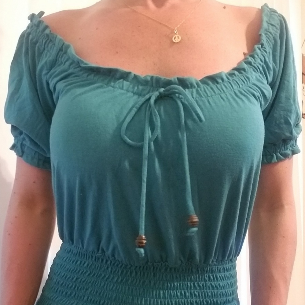 Off shoulder peasant top